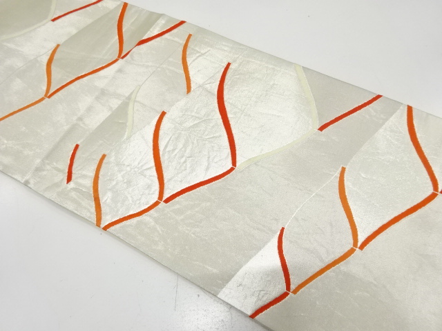 アンティーク　抽象模様織り出し袋帯（材料）